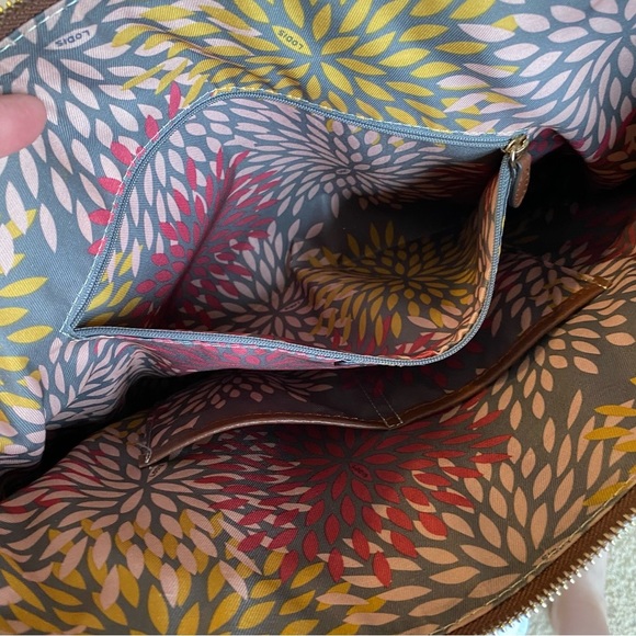 Lodis Kierra Brown Pebble Grain Leather Large Tote Shoulder Bag - Picture 10 of 12